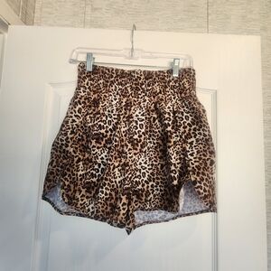 Leopard Print Athletic Shorts for Women